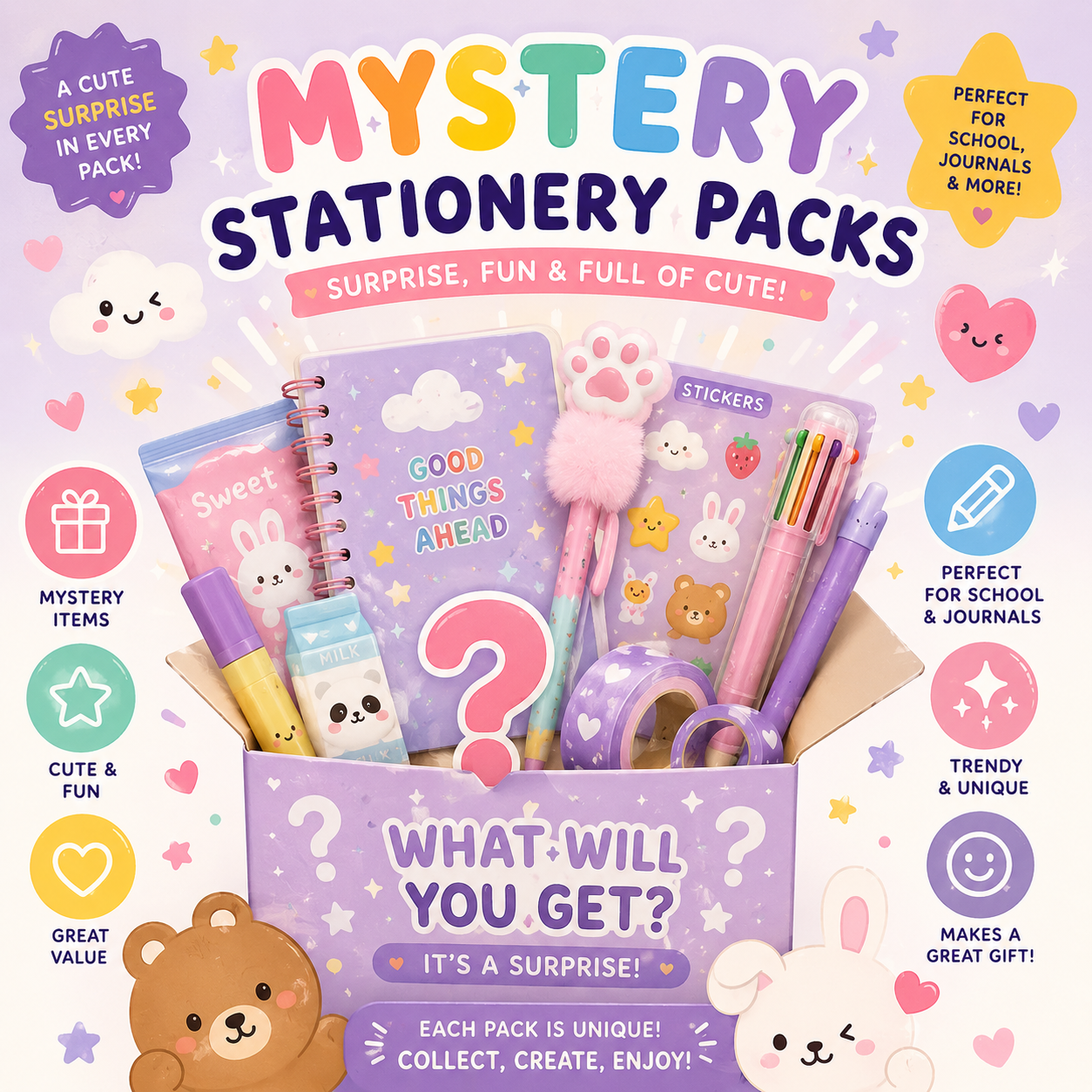 Kids Stationery Bundle – Cute & Fun Pack 💖